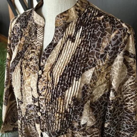 Cold Water Creek size Medium women’s blouse preloved tunic style - Picture 3 of 8